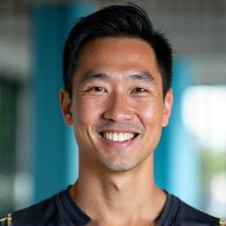 Headshot of David Kim, a certified strength and conditioning specialist.