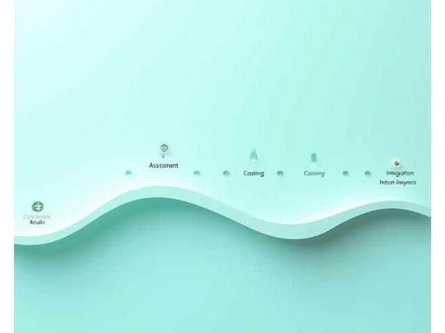 A visual representation of a personalized coaching journey timeline, with milestones like 'Assessment', 'Coaching', 'Integration', 'Results'.
